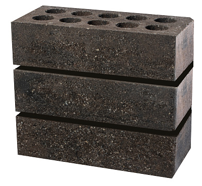 Картинка Кирпич - Гиперпрессованный кирпич Облицовочный одинарный крафт : М-200 размером 120x250x65. Цвет , производство ЛИТОС 