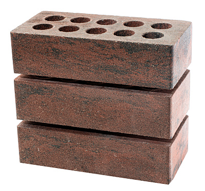 Картинка Кирпич - Гиперпрессованный кирпич Облицовочный одинарный магма : М-200 размером 120x250x65. Цвет , производство ЛИТОС 